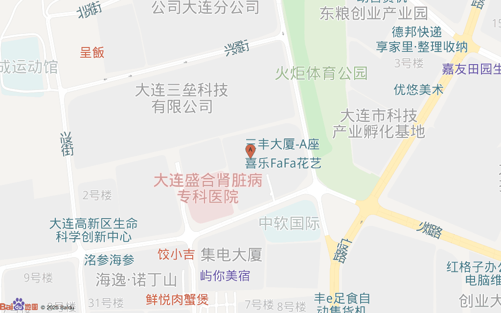 大連オフィス周辺の地図